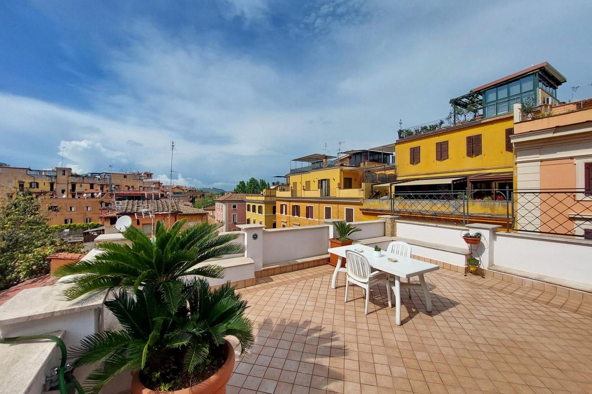 Magic Trastevere On Roof Terrace Quarto em Acomodações Particulares Roma