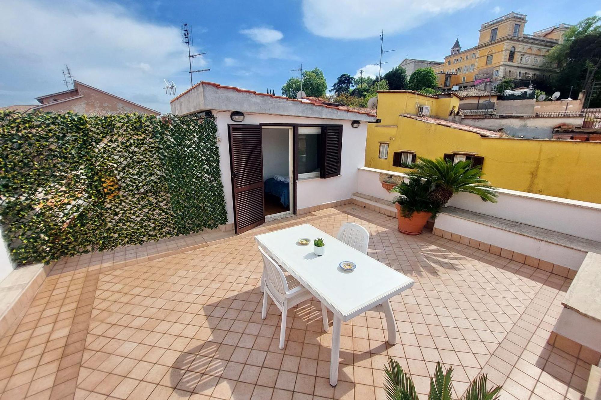 Magic Trastevere On Roof Terrace Quarto em Acomodações Particulares *